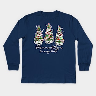 Christmas Book Trees, Librarian, Book Lovers, Love Reading Kids Long Sleeve T-Shirt